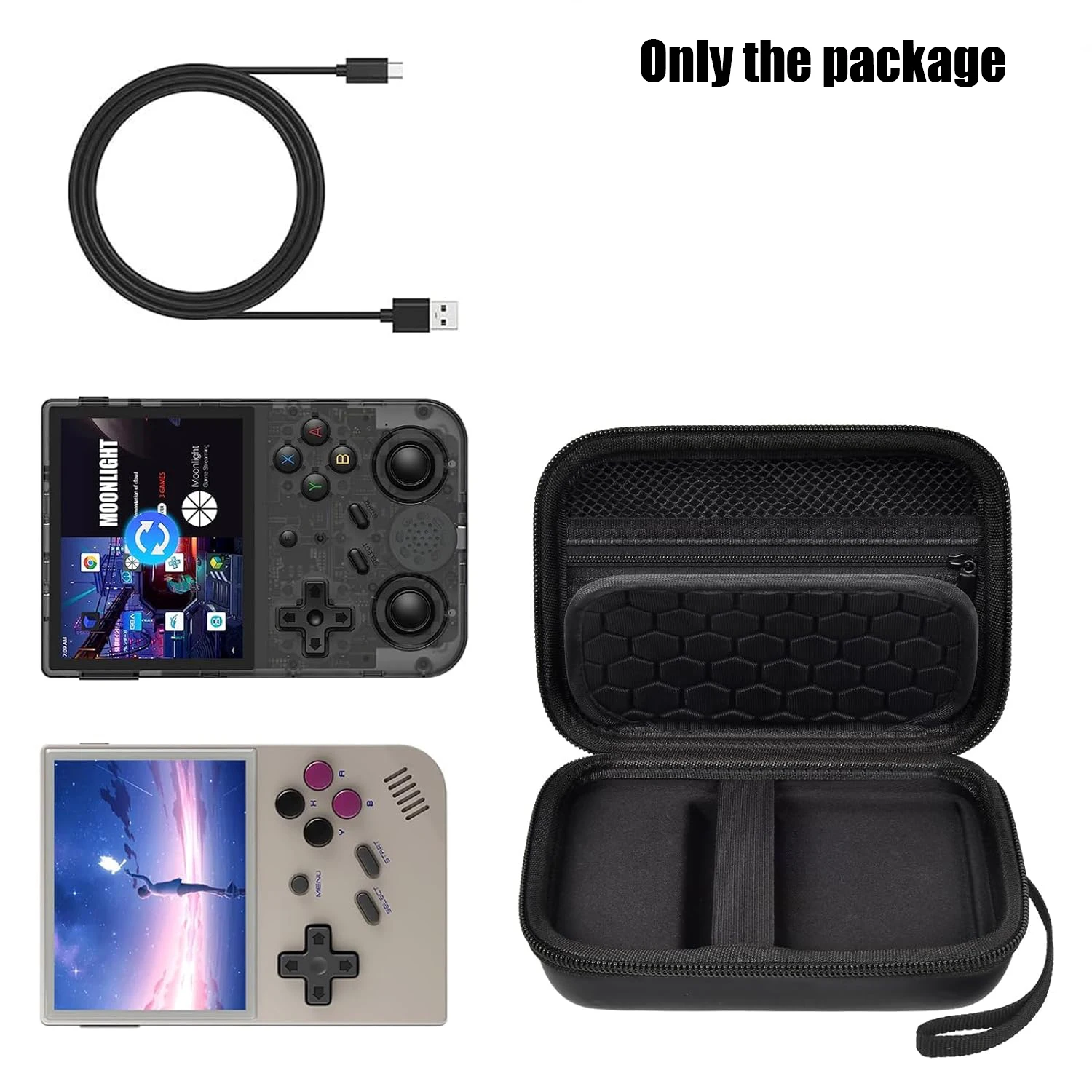 

Handheld Game Console Case for Anbernic RG35XX RG353V RG353VS Portable Hard Travel Bag Game Accessories