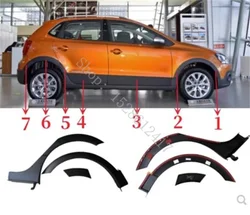 for Volkswagen VW CROSS POLO 2012 2013 2014~2018 Car Accessories Wheel Fender flares Wheel Extension Wheel Arches Plastic trim
