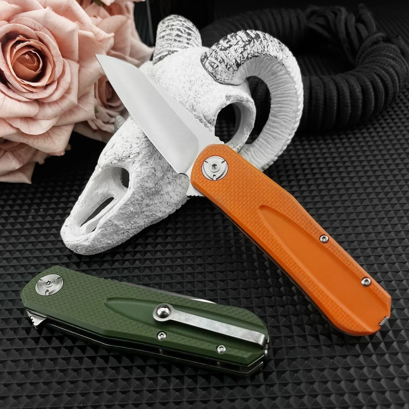 

Складной карманный нож для кемпинга Camping Cutting 6535 с клинком из стали 8Cr13Mov (матовое покрытие) и рукоятью G10, для активного отдыха и самообороны в джунглях