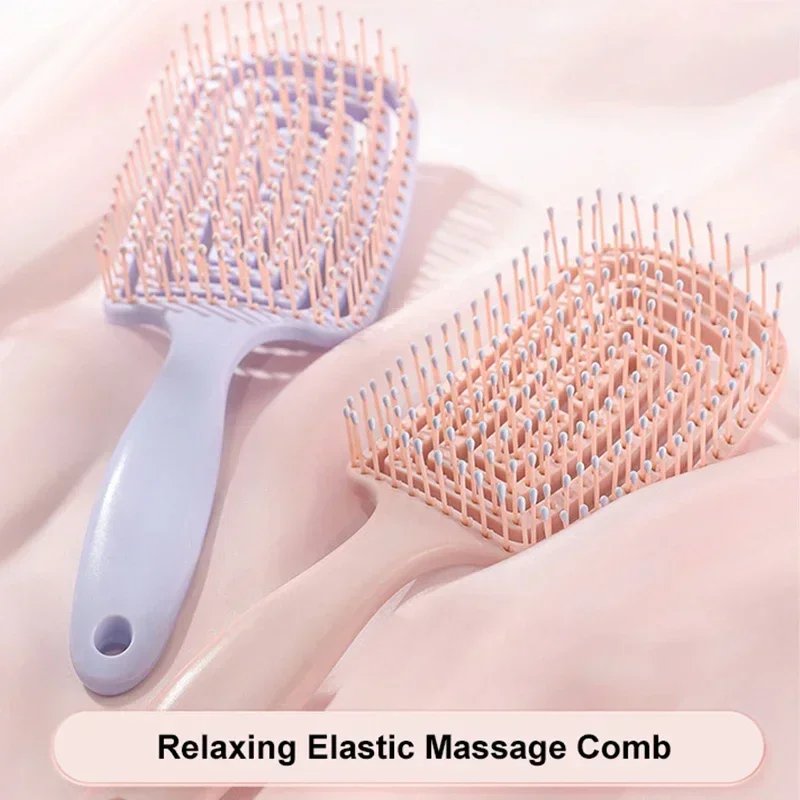 

Relaxing Elastic Massage Comb Hollow Out Hair Brush Scalp Massage Combs Hair Styling Fast Blow Air cushion comb Spareribs comb