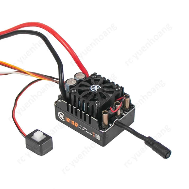 1 Buah XC E10 ESC 2-4S 140A IP67 Pengendali Kecepatan Sensor Tahan Air dengan 10A BEC Perekaman Data Peningkatan Online untuk Mobil RC 1/10