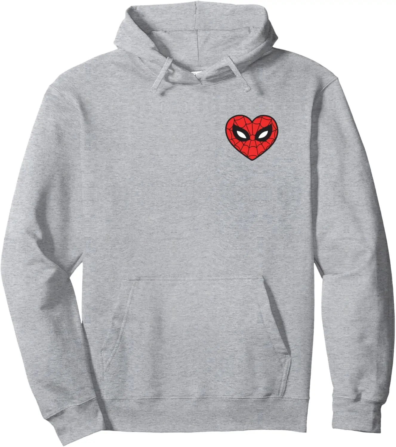 هوديي رجالي من الصوف القطني مع شعار قلب الرجل العنكبوت، قناع أحمر أسود، تصميم كلاسيكي للبطل الخارق على جيب الصدر