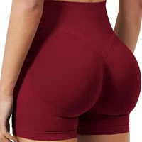 Shorts de yoga taille haute sexy pour femmes, pantalons de fitness et de course à la mode, leggings de yoga couleur unie pour l'été 6