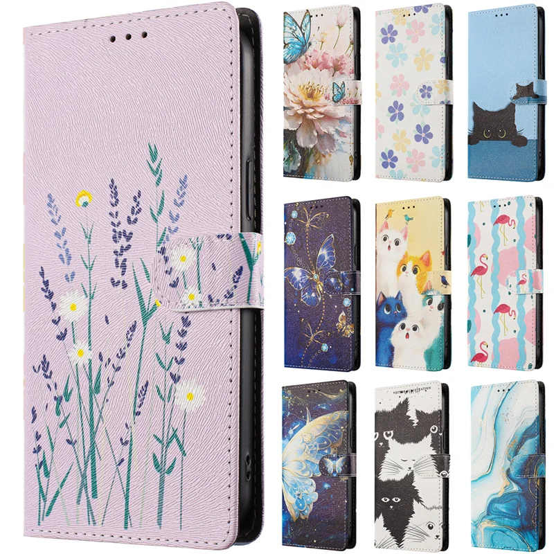 Hülle für Realme 16 Pro+ 16Pro Plus Realme15 14 13 GT8 GT7 C85 C71 P4 P3 Pro Note70T Coque Bemalte Hülle Leder-Handyhülle Funda