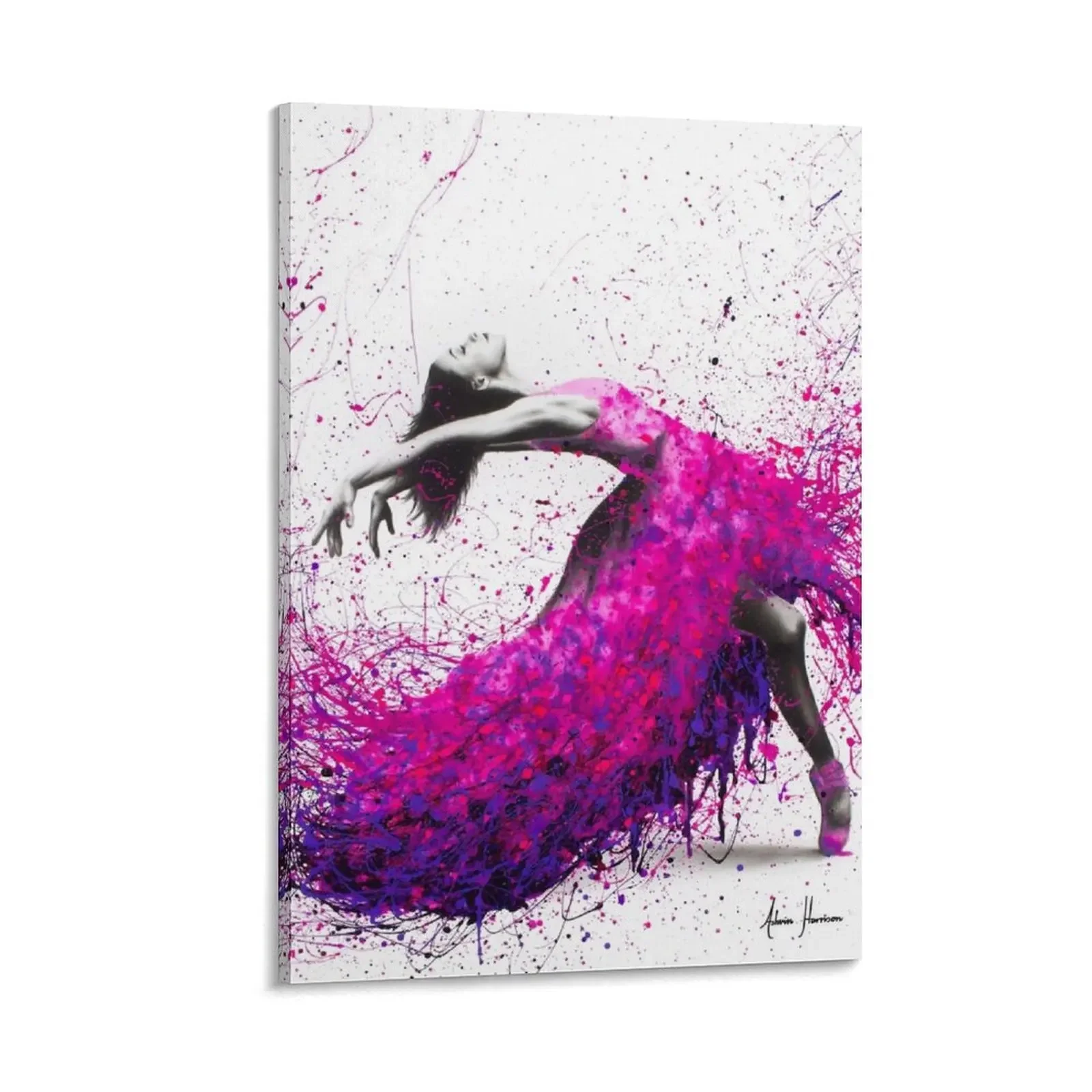 

Hot Magenta Dance Canvas Painting photos for living room Decoration pictures room wall Home decoration