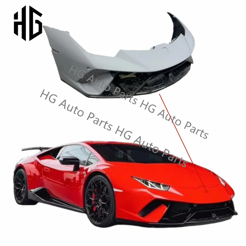 

P Style Car Front Bumper Lip Rear Engine Wing Trunk Spoiler Body Kit For Lamborghini Huracan LP580 LP610 Car Front Bumper Kit