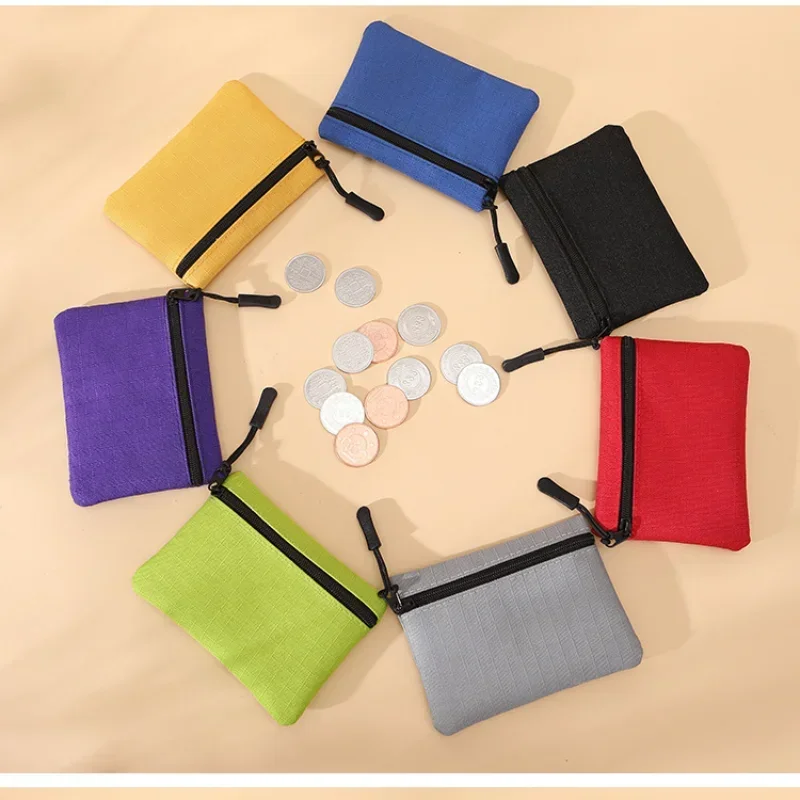 

Credit Card Holder Kids Mini Cute Purse New Oxford Cloth Coin Purse Women Zipper Coin Pouch Key Earphone Data Cable Card Bag