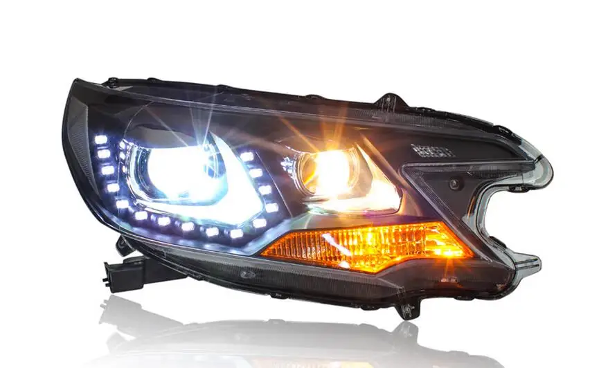 2pcs Car Styling Headlight For CR-V CRV headlights 2012 2013 2014year head lamp LED DRL front light Bi-Xenon Lens xenon HID