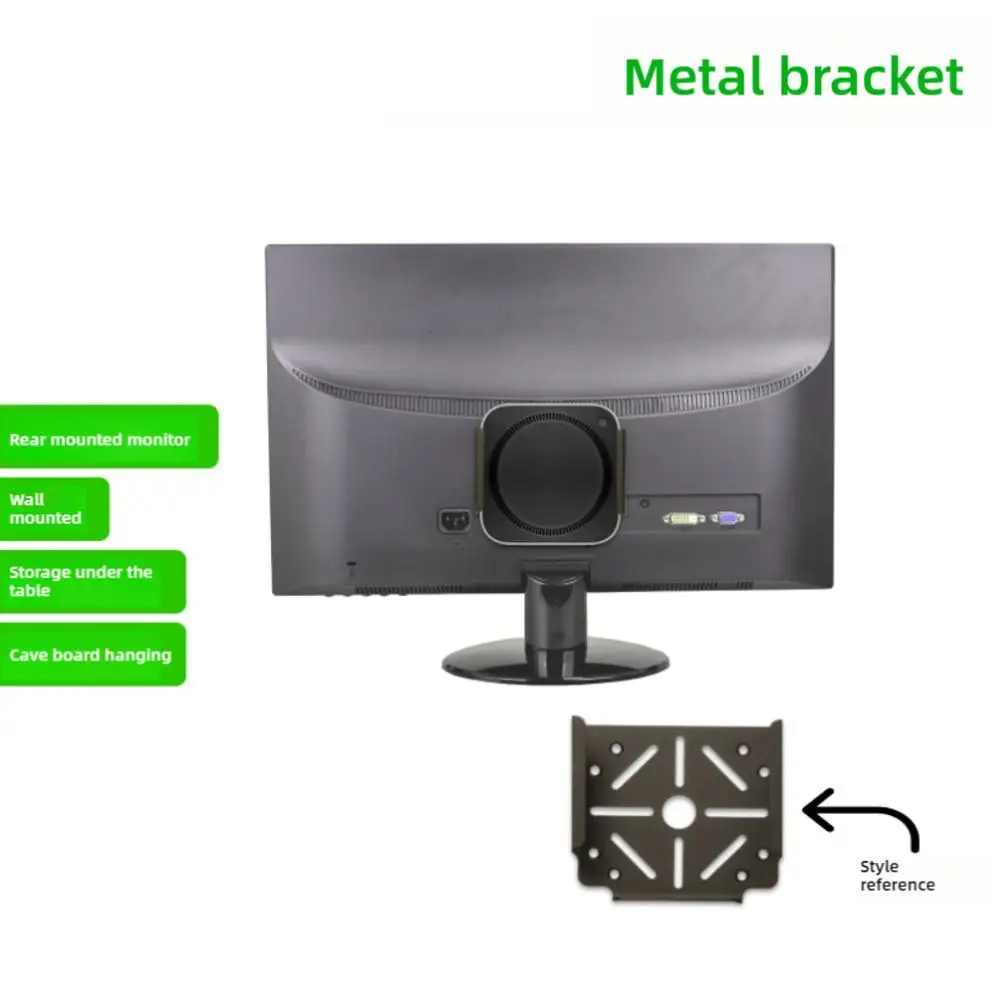 Display Vesa Stand For 2024 Mac Mini M4 Desktop Computer Metal Mount Holder Behind The Monitor For Mac Mini M4 PC Accessories