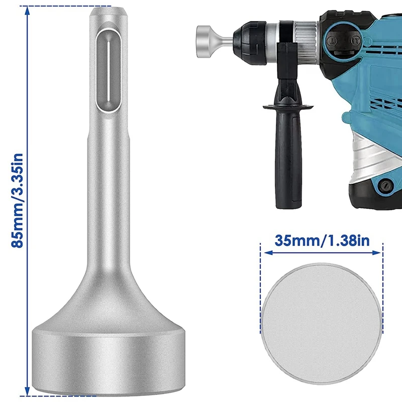 1 Piece SDS-Plus T Post Ground Rod Driver Durable Hammer Drill Rod Converter For Hammer Drill Grounding Rods F