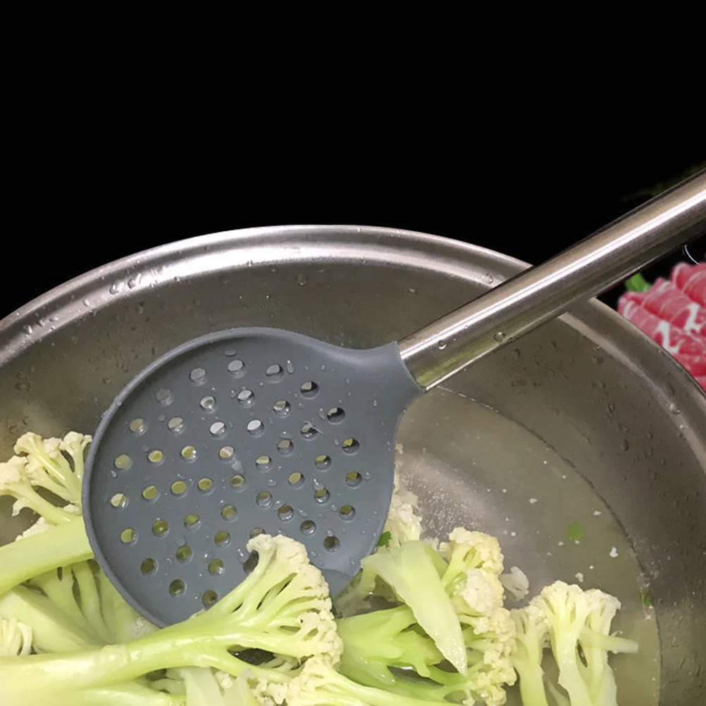 

Silicone Kitchenware Set Ladles Implements Wok Serving Utensils Beech Tool Pasta