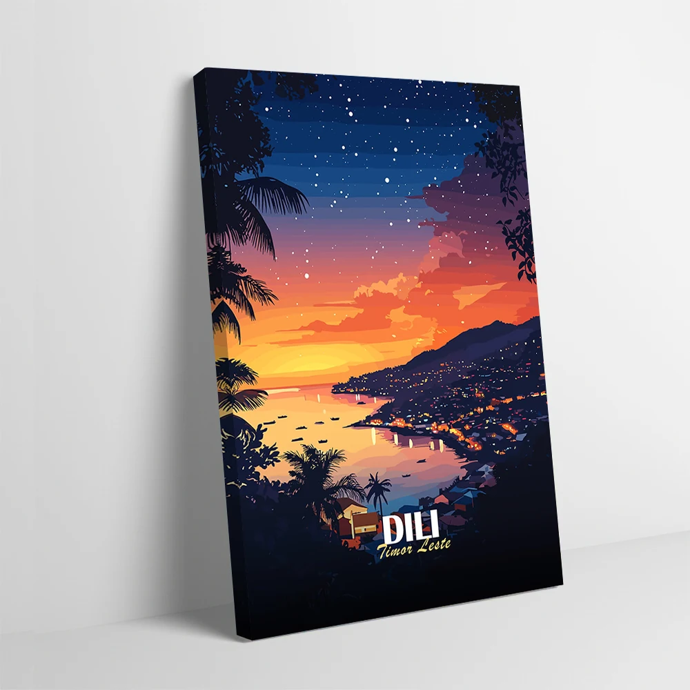 ديلي تيمور ليستي في غروب الشمس ملصق قابل للتخصيص مطبوعة حائط لوح رسم الفن هدية للديكور ديكورات المنزل غرفة ديكور #1
