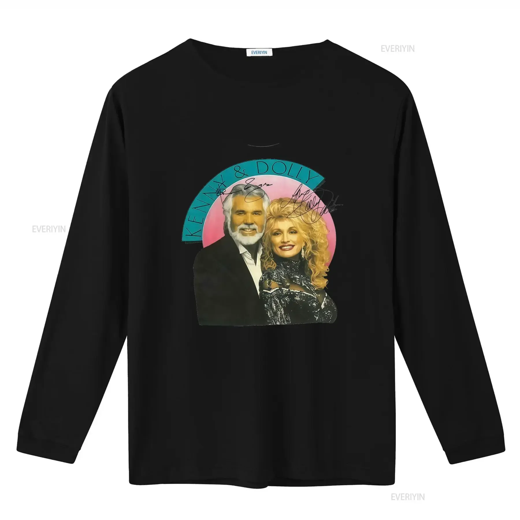 Dolly Parton Kenny Rogers Signature Design T Shirt All Sizes Available vintage Washed homme Unisex designer clothes fashion