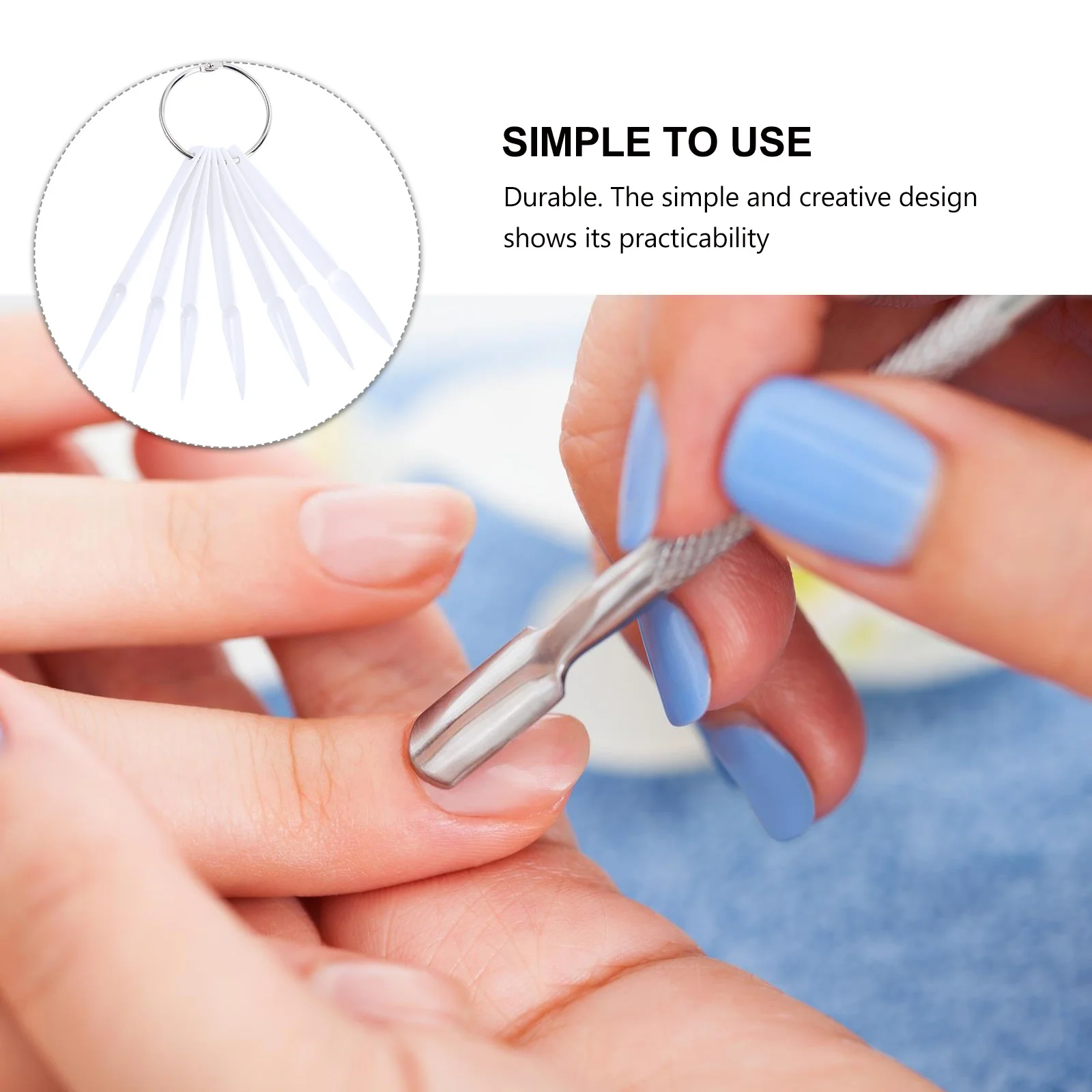 

100 Pcs Manicure Practice Nails Tips Palette Color Plates Display Boards