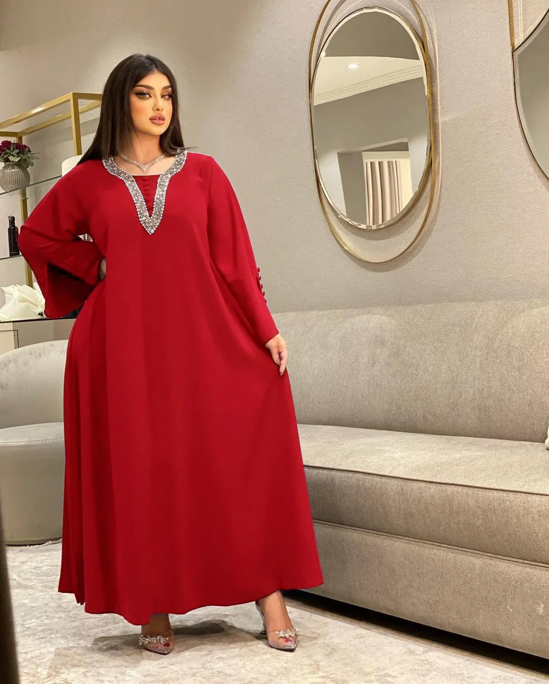 Vestidos de diamante para mulheres muçulmanas, Eid Abaya Dubai, Kebaya de luxo, Caftan Marocain, Ramadan Islam Vestuário, Moda, 2022