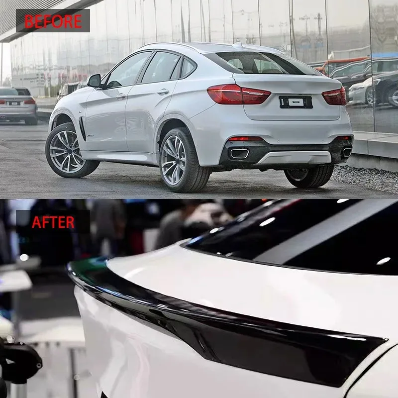 Rear Roof Spoiler for BMW F16 X6 2014 2015-2019 MP Style Diffuser Trunk Wing Lip Body Kits Fixed Wind Wing Accessories Tuning