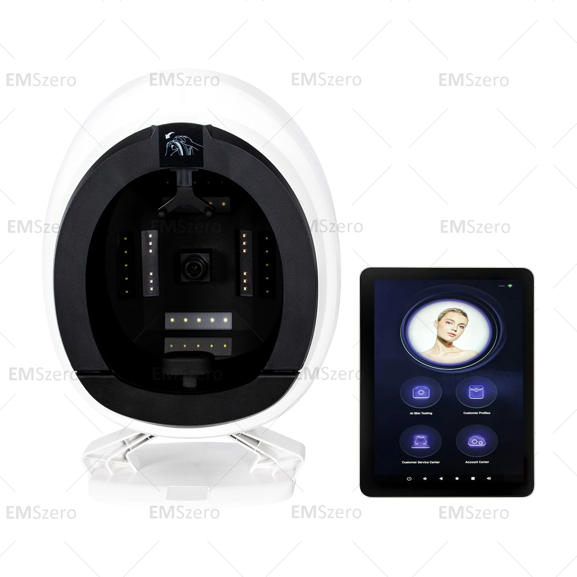 AISIA Q1 3D AI analyseur de peau du visage détection diagnostic des problèmes de peau 8 spectres analyse professionnelle équipement de Salon de beauté