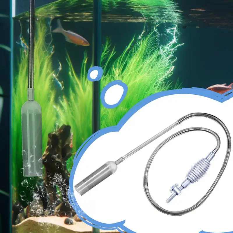 Aquarium Siphon Vacuum Cleaner 5.57ft Fish Tank Vacuum Siphon Gravel Cleaner Gravel Cleaner Vacuum Tube Fish Tank Siphon Pump