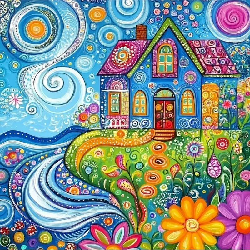 

SDOYUNO Diamond Diamond Painting Full Round Landscape Mosaic Full Round Square Rhinestones Cross Stitch Sets Bedroom Decoration
