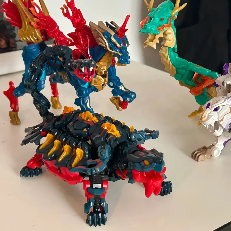52 Spielzeug Beast Box Xuanwu Qilin Giraffe Kamel Libelle Mantis Transformation Montage Mech Modell Kreative Trendy Spielen Geschenk Für Jungen