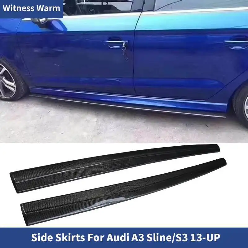 Jupes latérales de voiture en fibre de carbone Frp, séparateurs Jules latéraux, tablier, kits de carrosserie, Audi A3 Sline S3, berline 4 portes, 2013 et plus