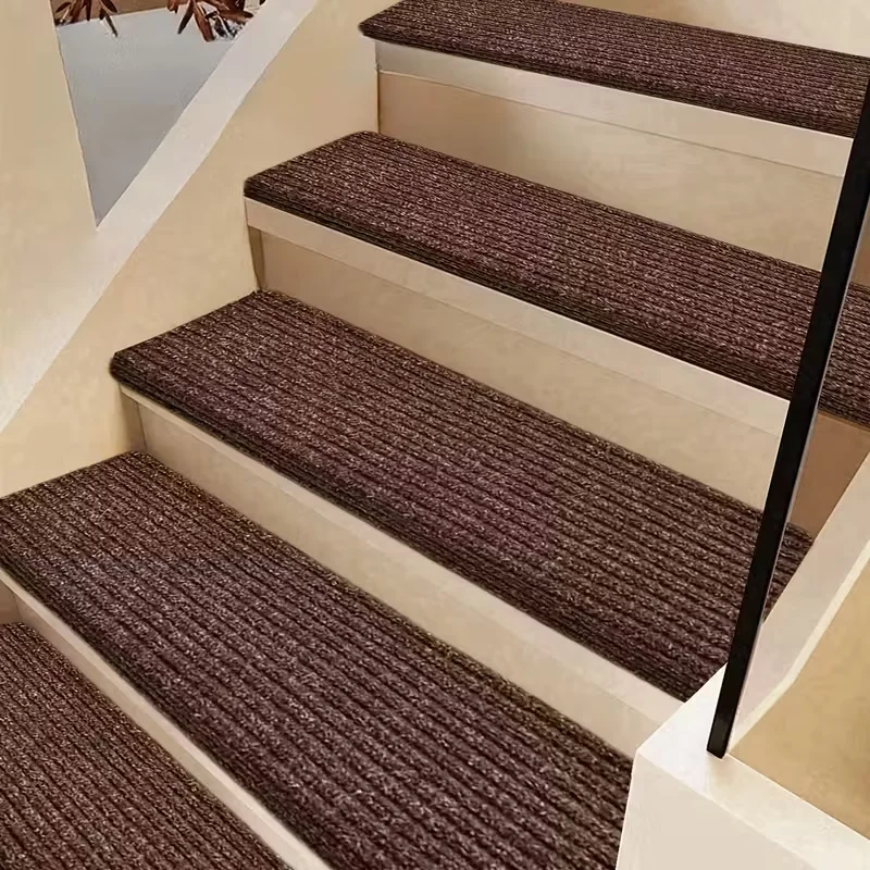 1PC 20x80cm Stair Mats Carpet Strips Treads Non Slip Washable Rug Outdoor Polyester (Polyester) For Wooden Steps Pads Stairs Tap