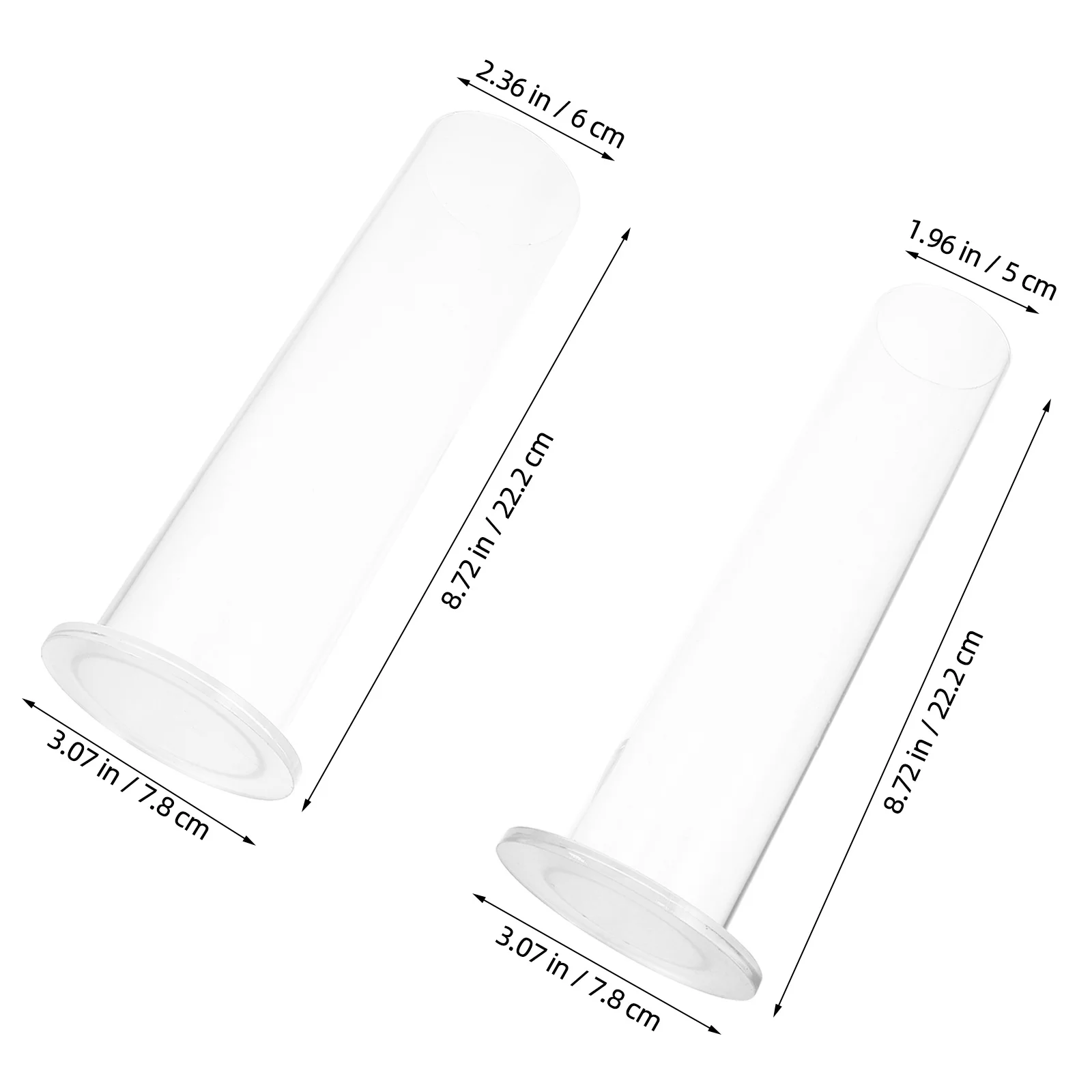 2Pcs Clear Acrylic Hair Ties Holder Scrunchies Organizer Hairband Display Stand Jewelry Storage Bathroom Girls Accessories