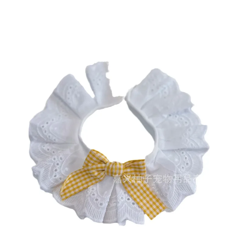 Lace Multi Color Cat Scarf Kawaii Pet Cat Dog Triangular Bandage Cute Princess Style Comfortable Cotton Cat Accessories - Image 5