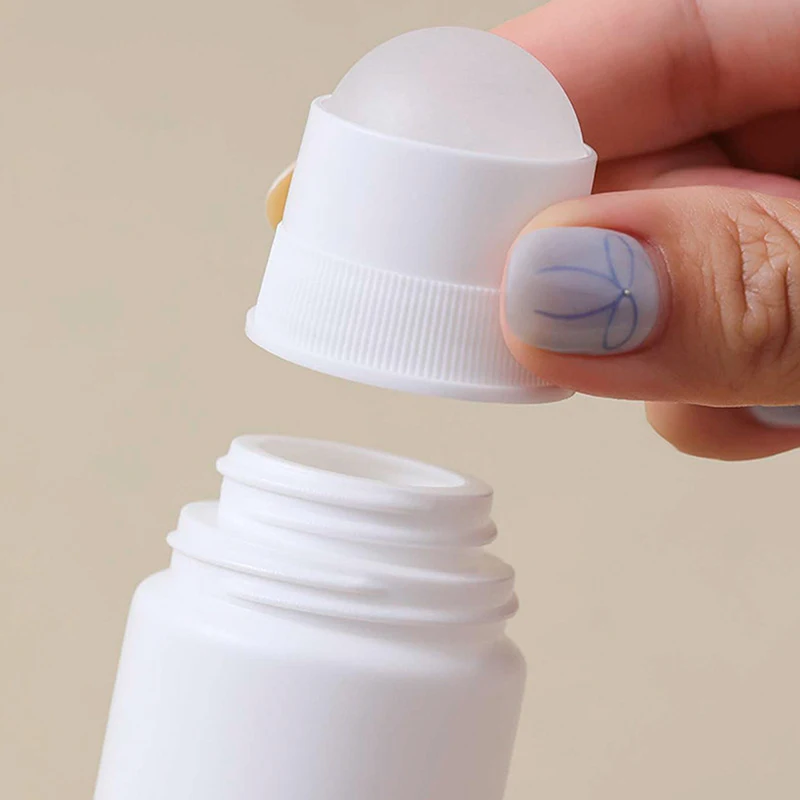 50/100ML White Plastic Roller Ball Essential Oil Sub-bottling Mist Container Travel Refillable Bottle DIY Deodorant Accessories