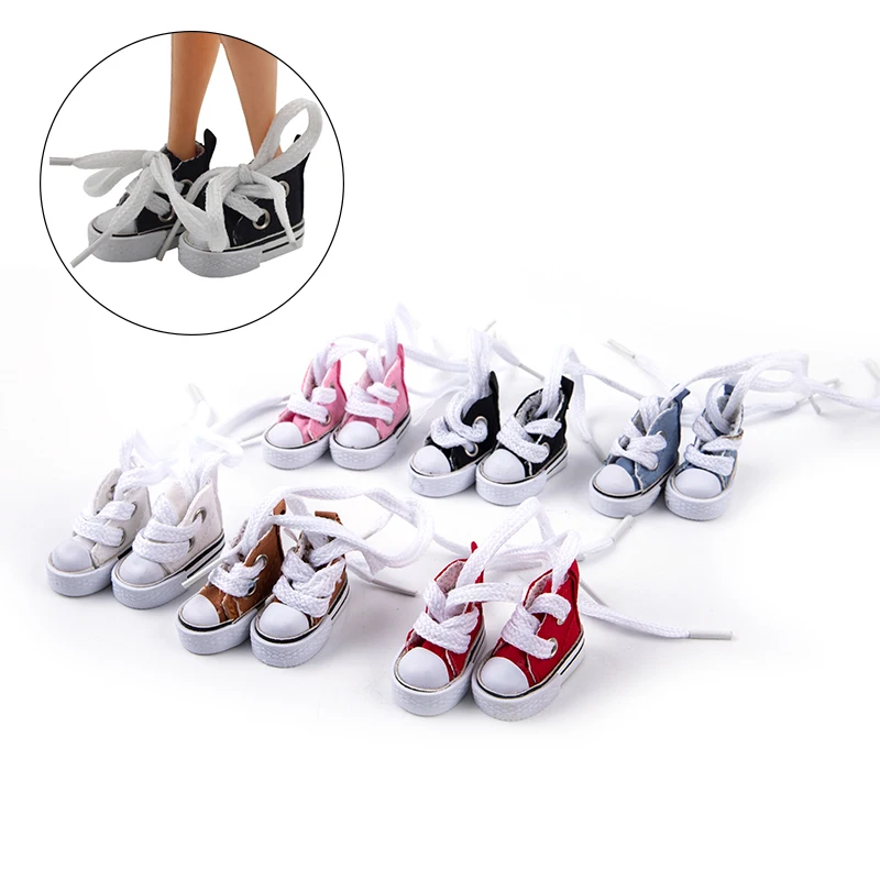 1Pair 3.5cm Doll Sneakers Shoes for 1/6 Blyth Licca Jb Doll Mini Shoes Dollhouse