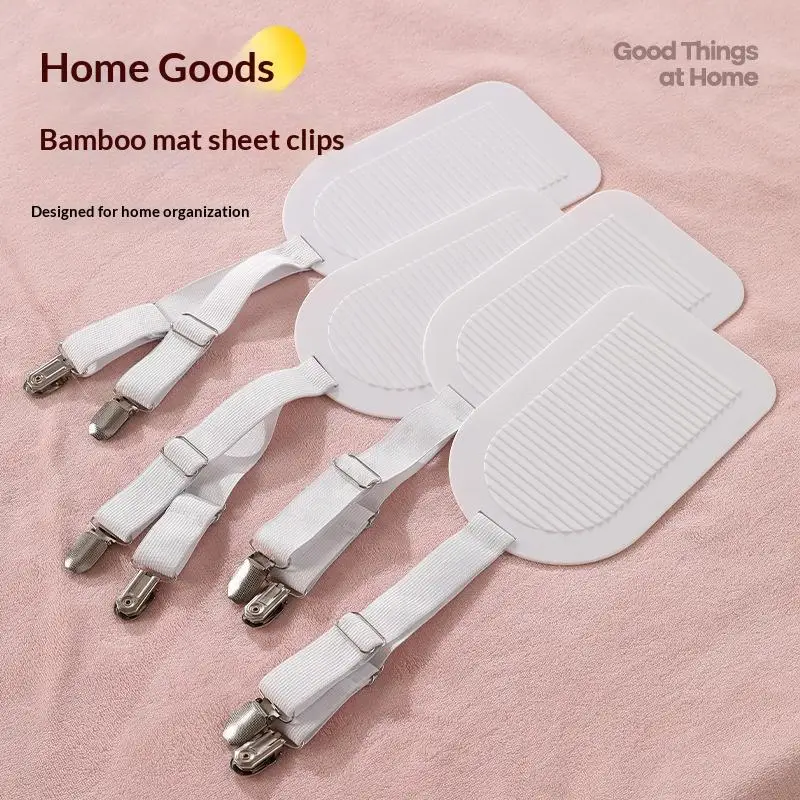 

Bed Sheet Clips Adjustable Bed Sheet Holder Straps Set Of 4 Elastic Fitted Bedding Clips Fasteners For Home Hotel