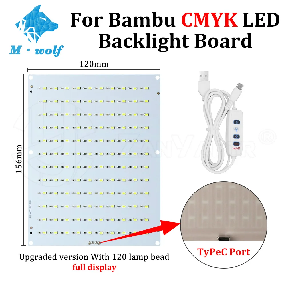 

Для Bambu Lab литофановая светодиодная панель CMYK светодиодная подсветка доска PLA Basic CMYK литофановый комплект аксессуары для 3D-принтеров