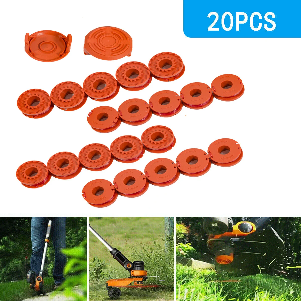 20x For Worx Weed Eater Grass Trimmer Replacement Nylon Spool Line Edger String