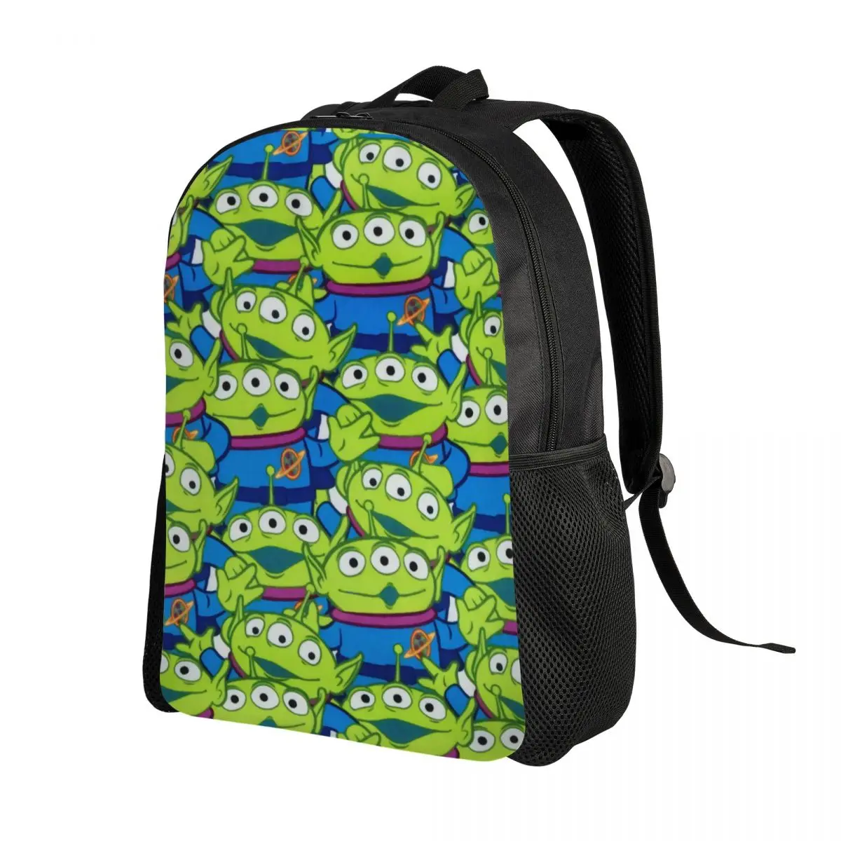 Custom Green Aliens Toy Story Backpacks for Men Women Water Resistant College School Bag Print Bookbags