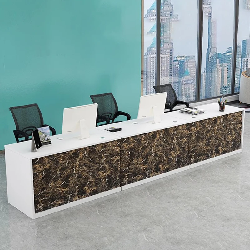 

Nordic Salon Reception Desks Cashier Beauty Decor Modern Reception Desks Podium Luxury Recepción Negocio Commercial Furniture