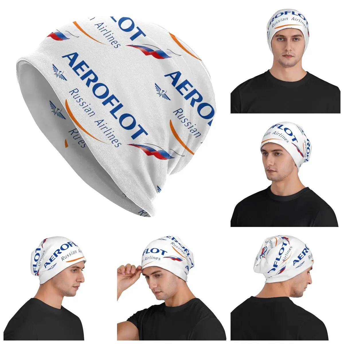 Aeroflot Aviation Russe Pilote Aerospace Aviateur Skullies Beanies Hats Warm Autumn Winter Cap Knitted Bonnet Caps for Unisex