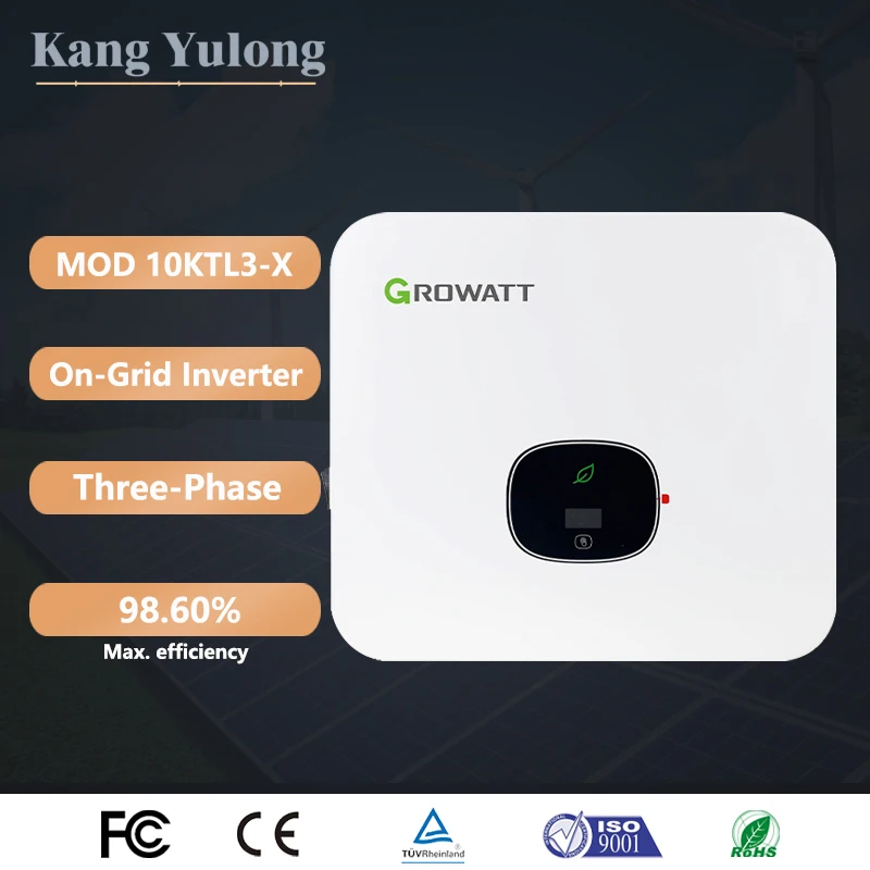 Growatt-On Grid Solar Inverter, MOD 10KTL3/MOD 15KTL3-X On-grid  3-phase Dual MPPT, with Oled LCD Display, Free Wifi, 10kW, 15kW