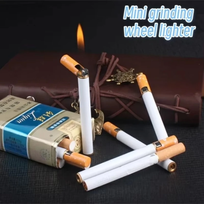 Mini Personalized Lighter, Retro Grinding Wheel, Open Flame Inflation Ignition, Portable And Can be Placed in a Cigarette Box