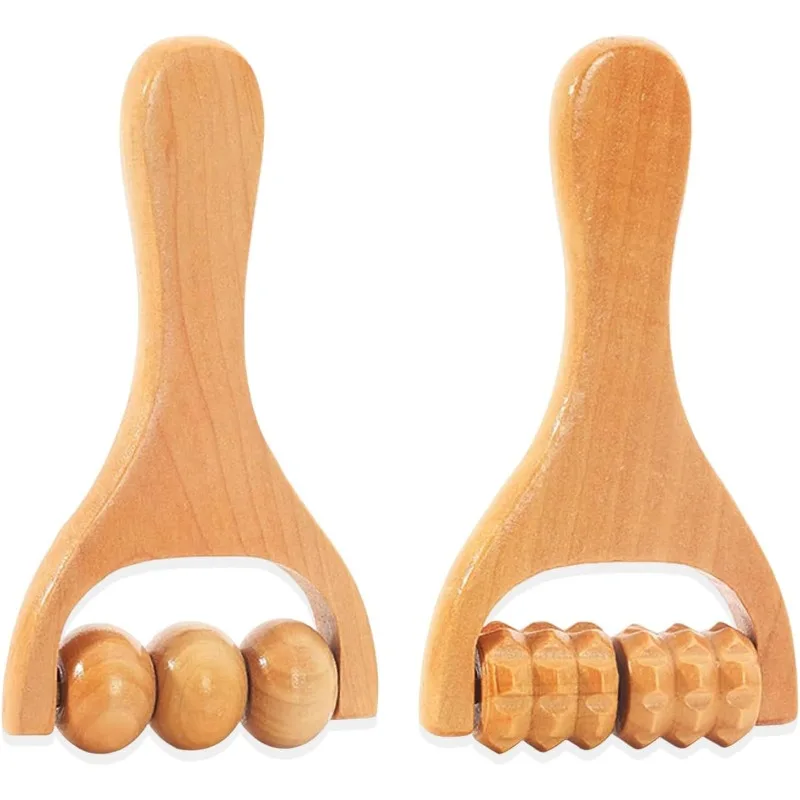 

2Pcs Wooden Massage Roller, Back Massage Roller, Muscle Belly Relief Tool for Cellulite/Muscle & Abdomen