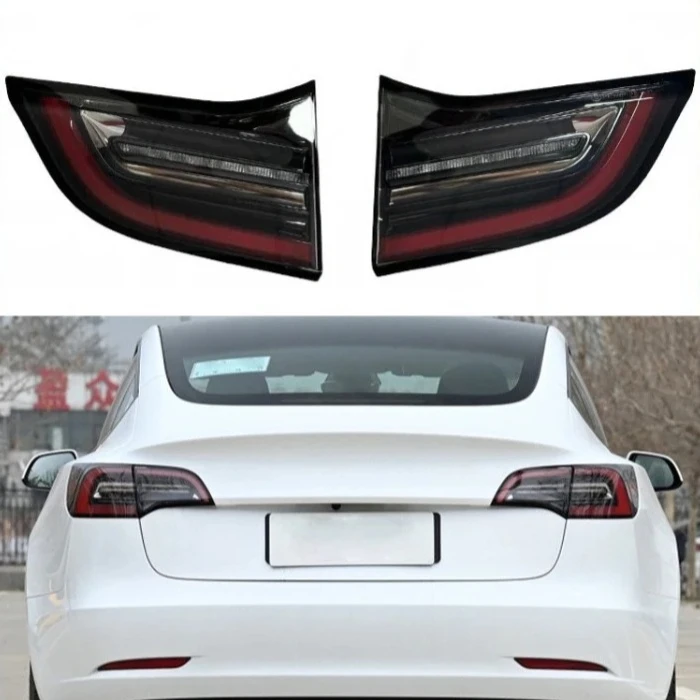 

For 18 Tesla Model 3 North American version 3-Pin Inner Rear Taillight Cover Housing Assembly Reverse Light Combo Car Accessory