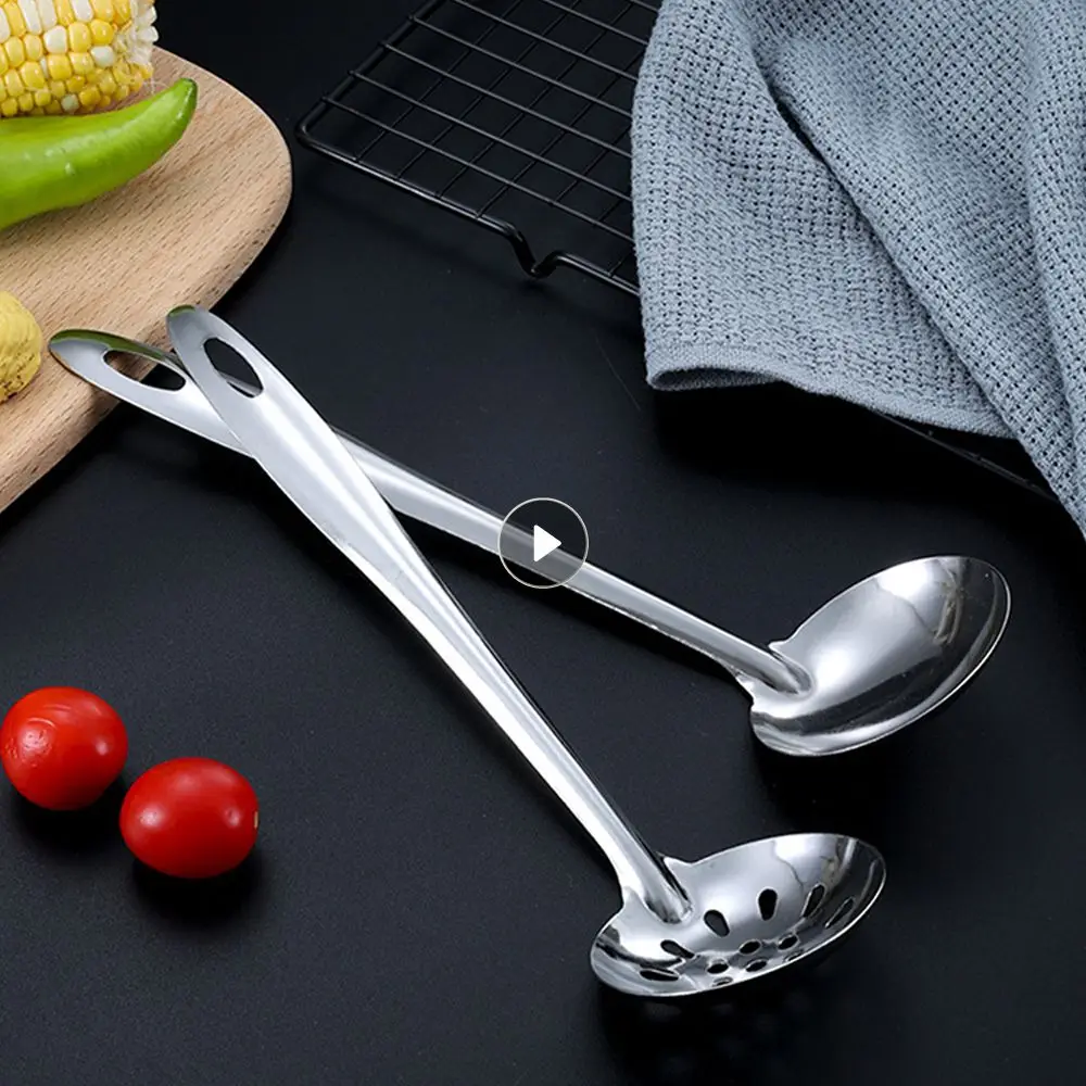 Stainless Steel Durable Convenient Efficient Trendy Long-lasting Budget-friendly Dining Cutlery With Hanging Handle Soup Spoon