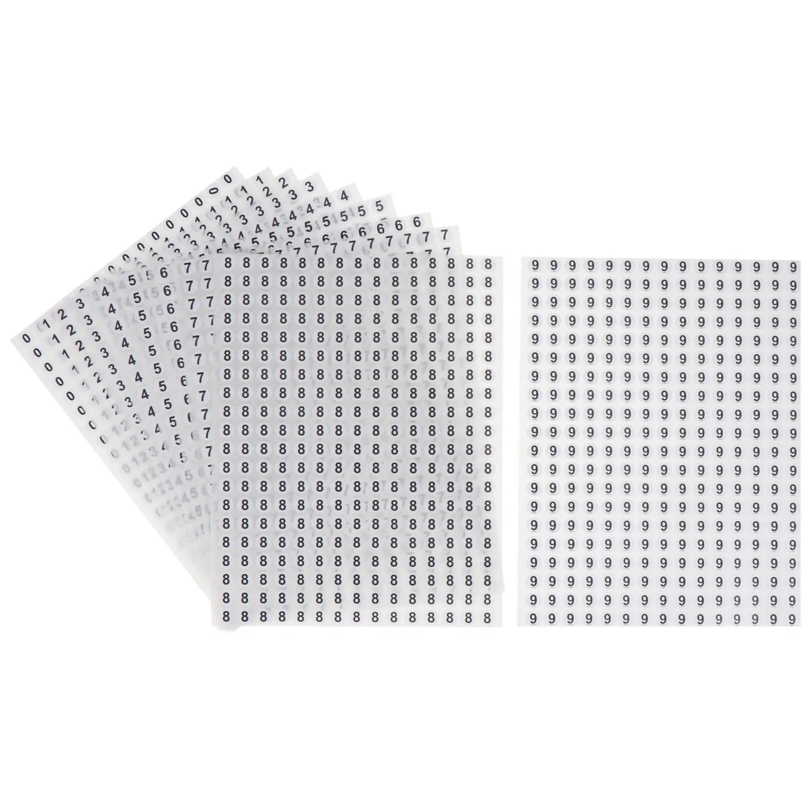 6000Pcs Round Number Paster Paper Based Self-Adhesive Stickers for Gift Wrapping Storage Organization Home Office Room Numbering