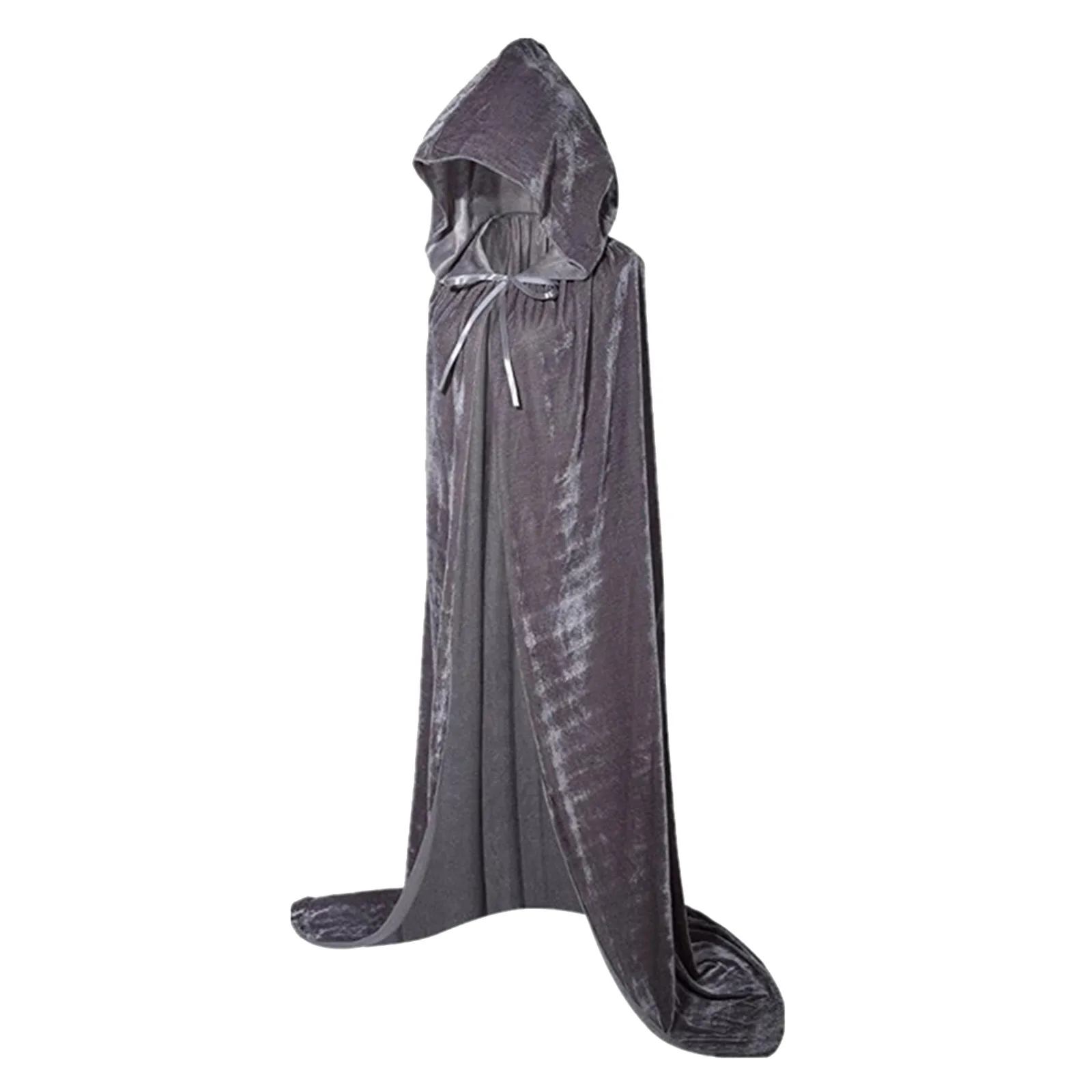 Cape d'Halloween en Velours pour Adulte et Enfant, Costume Médiéval à Capuche, Cosplay de Sorcière Wicca Vampire