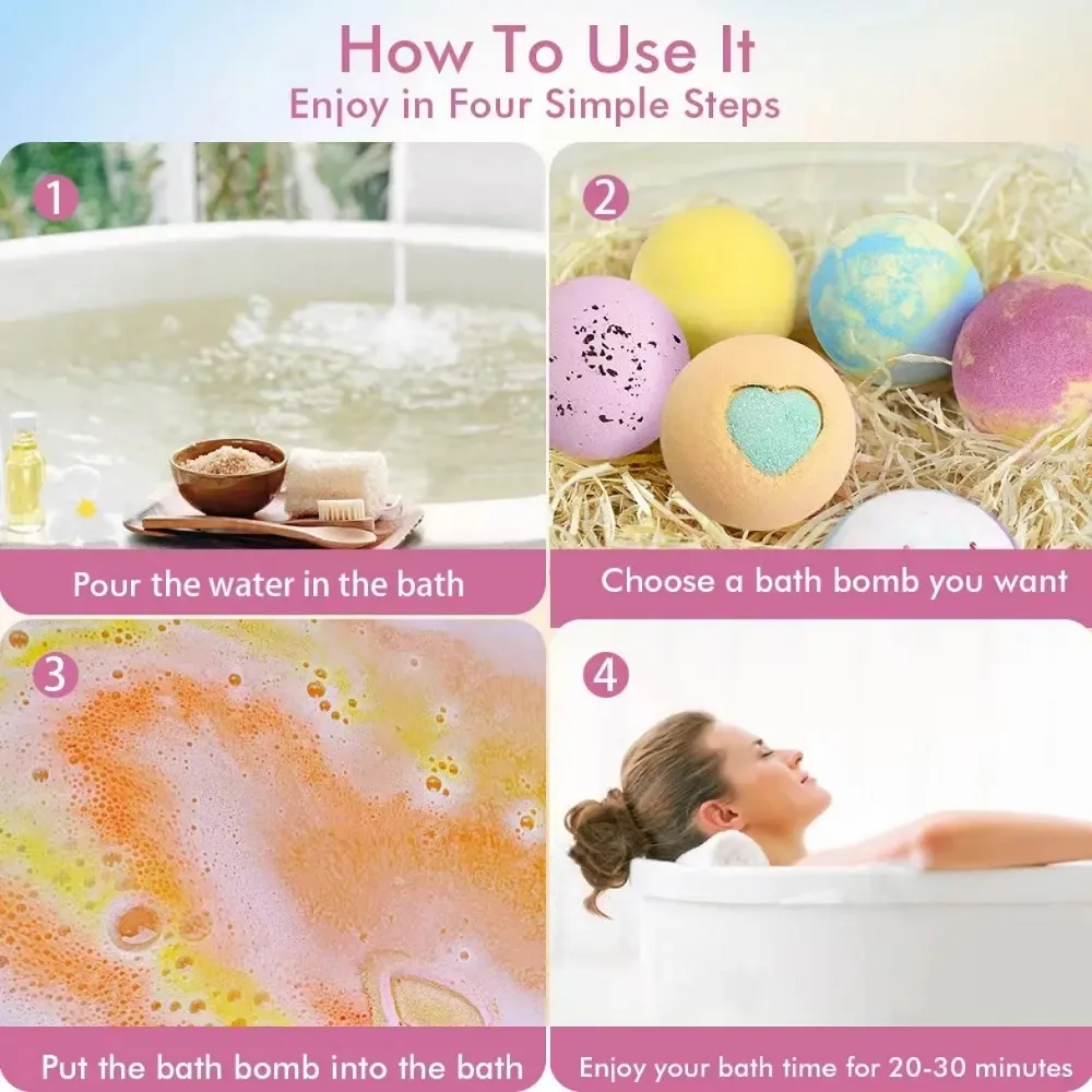 15 adet/paket çocuk banyo topları hediye seti bitki uçucu yağ banyo topu dahil oyuncaklar kabarcık spa banyosu için