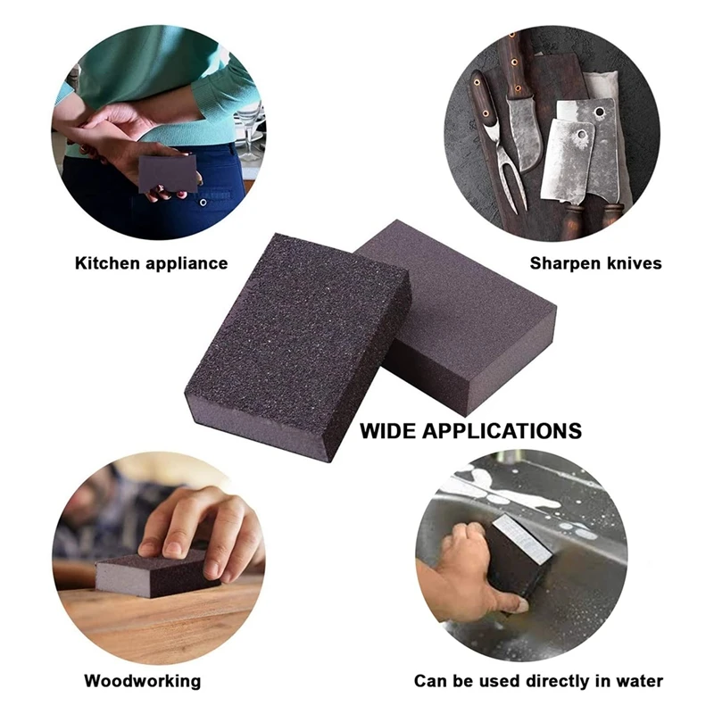 8Pack Sanding Sponges Coarse Fine Sanding Blocks In 60-220 Grits Sand Foam Sandpaper For Metal Wood Polish