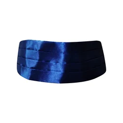 Ikepeibao Navy Shiny Satin Tuxedo Child Teenager Cummerbund Adjustable Belt Elastic Waistband Many Color