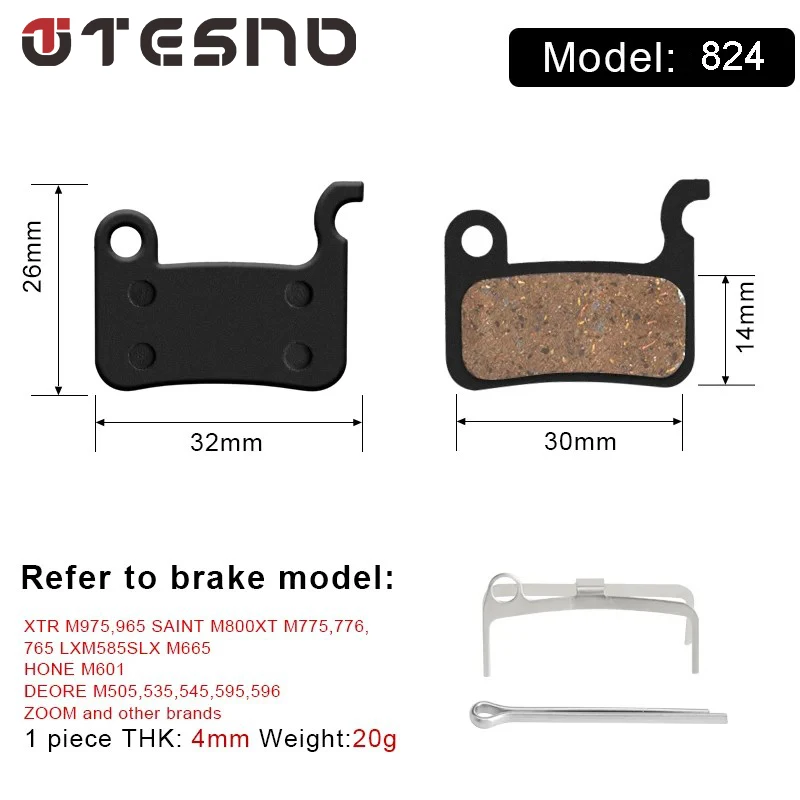 TESNO Resin Schijfremblokken voor SHIMANO A01S Slijtvaste Hydraulische Remblokken MTB Remblokken voor M06 M07 Fiets Onderdelen