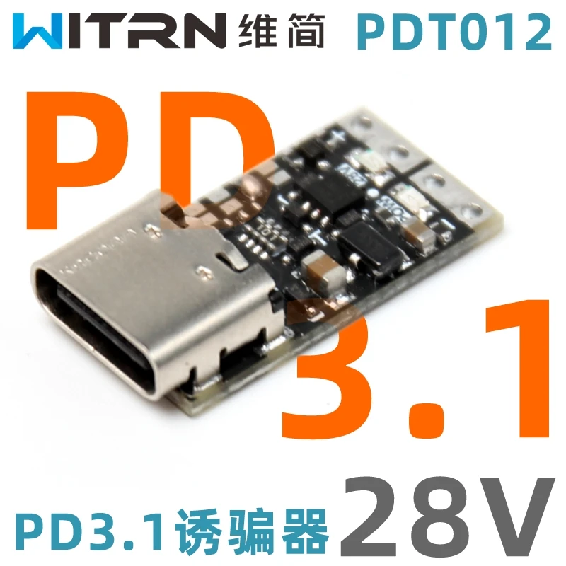 2Pcs for WITRN Dimensional Simplicity PD3.1 Deceptor PDT012 to DC Activated 28V Aging Measurement Factory Charging Notebook EPR