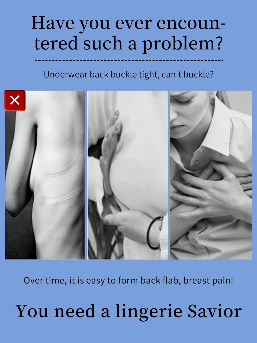 3Pcs Women's Soft & Stretchy 3 Rows X 5Hooks Bra Extenders