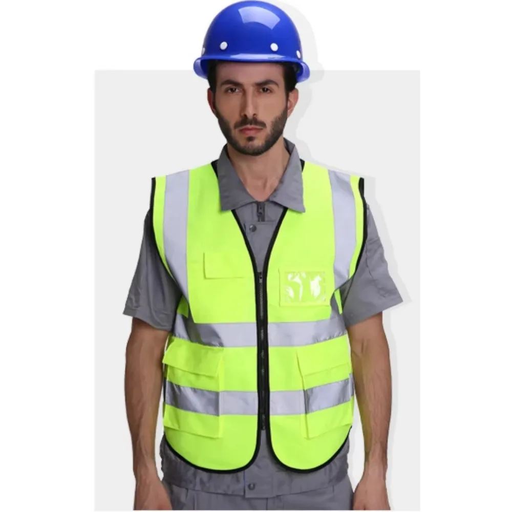 Reflective Vest Mesh Breathable Construction Safety Protective Clothing Road Traffic Warning Fluorescent Vest